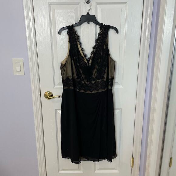 JS Collections16W black lace party dress prom gala evening - Picture 2 of 8